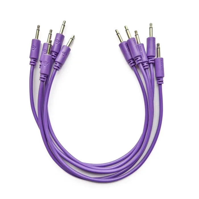 Black Market Modular 3.5mm Patch Cable 5-Pack – 25cm/10″ – Violet