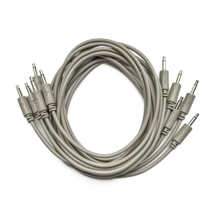 Black Market Modular 3.5mm Patch Cable 5-Pack – 75cm/30″ – Gray