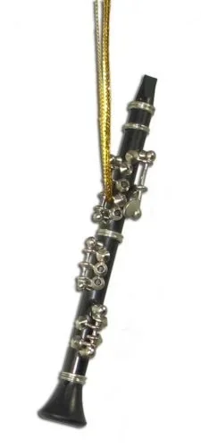 Black wood Clarinet Ornament 3.125″