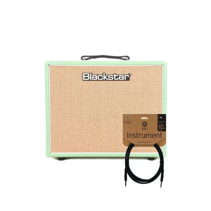 Blackstar Studio 20W 1×12 Guitar Tube Combo Amp w/Reverb in Surf Green Cable Bundle
