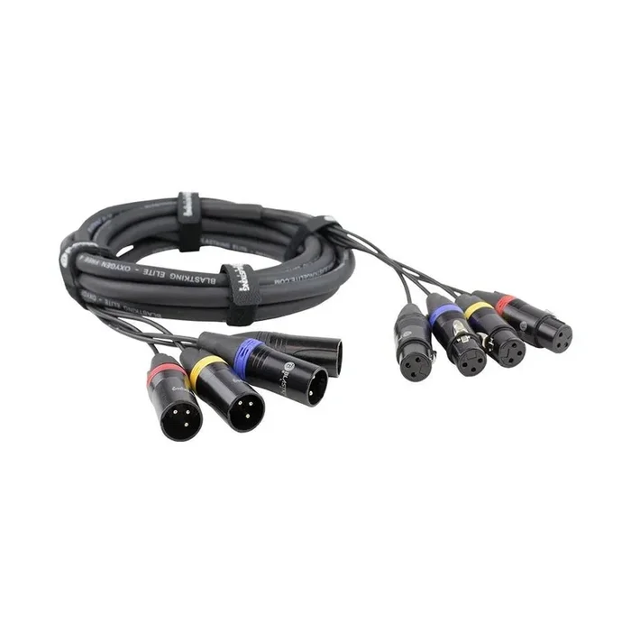 Blastking C4XLRMF Xlr Male To 4 Xlr Female Cable -25ft
