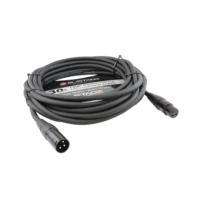 Blastking XLR Male to XLR Female 30 Ft. Microphone Cable – SP30XLR