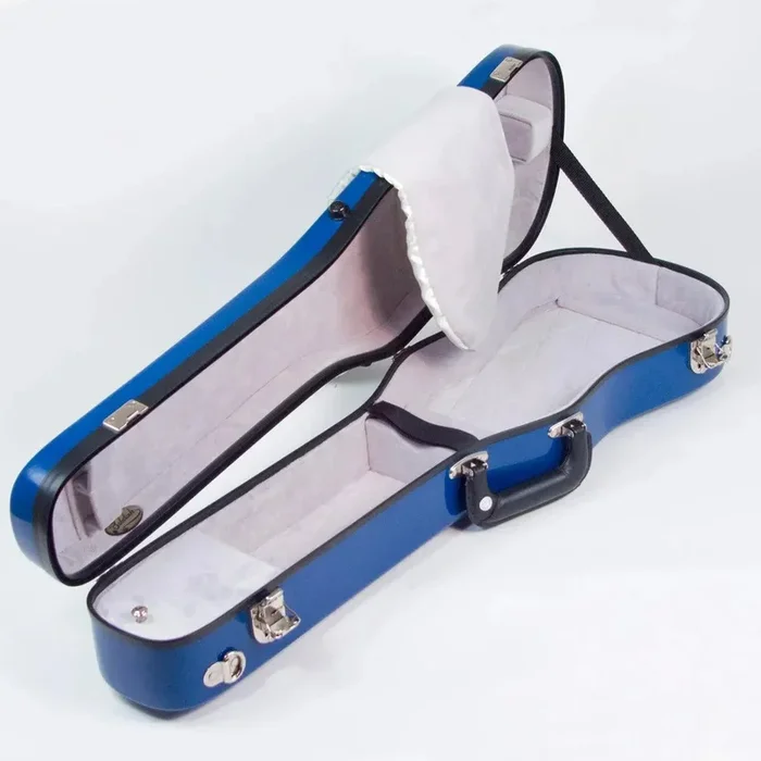 Bobelock 1007 shaped violin case, blue/grey