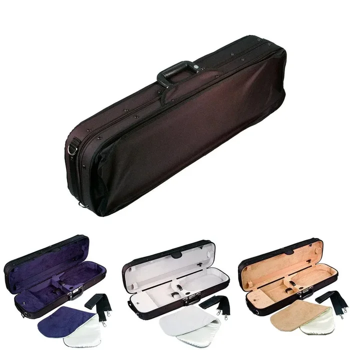Bobelock B1002 Estuche oblongo para violín de madera con exterior de cordura de nailon e interior de terciopelo