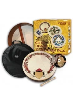 Bodhran Celtic Design / Claddagh Waltons 15″
