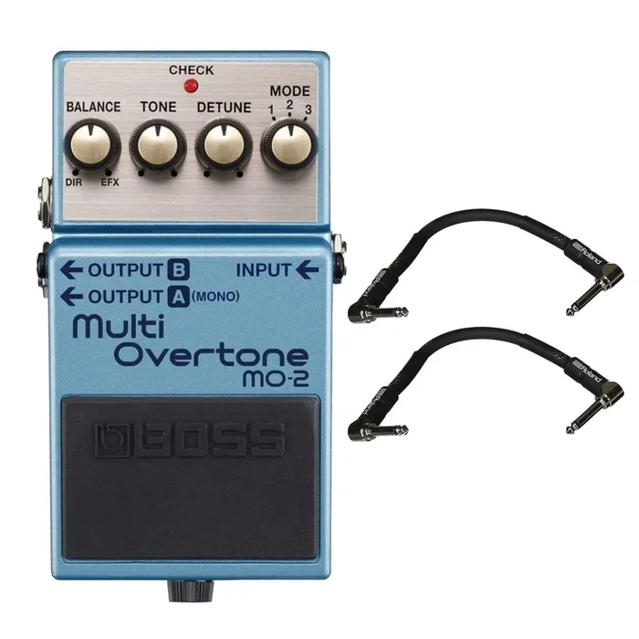 Boss MO-2 Multi Overtone Bundle w/ 2 Roland Black Series 6 inch Patch Cables