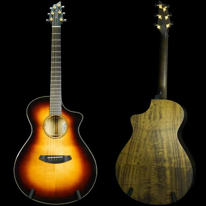 Breedlove Oregon Concert Whiskey Burst CE Sitka Spruce/Myrtlewood Acoustic Electric Guitar – Includes Case