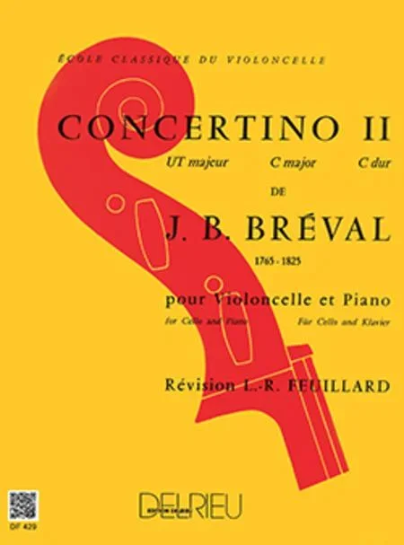 Breval, Concertino No. 2 in C for Cello and Piano (Delrieu)