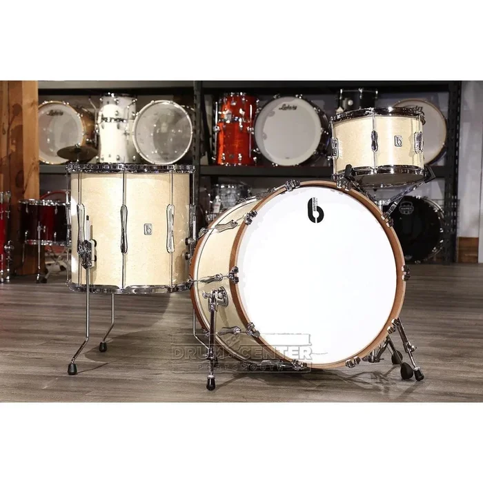 British Drum Company Lounge Club 3pc Drum Set 12/16/22 Wiltshire White