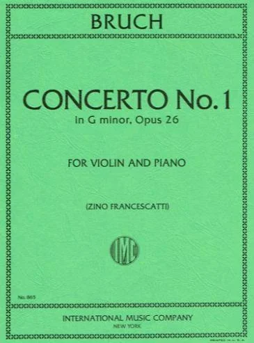 Bruch, Concerto No. 1 in G Minor Op. 26 for Violin and Piano (IMC)