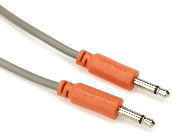 Buchla TiniCable – 12 inch length (Orange Barrels)