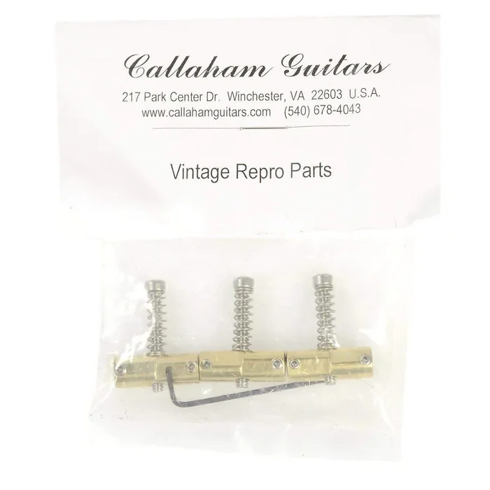 Callaham Enhanced Vintage Compensated Tele Saddles Brass (Set of 3)