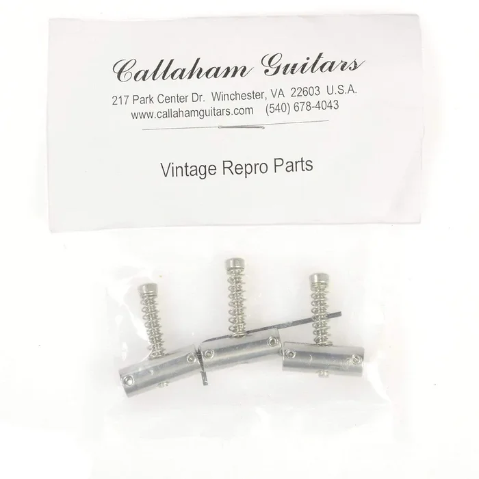 Callaham Slant Compensated Tele Saddles Stainless Steel (Set of 3)