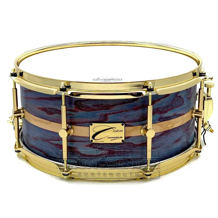 Canopus Ash Snare Drum 14×6.5 Parallel Peacock Oil w/Brass Hw