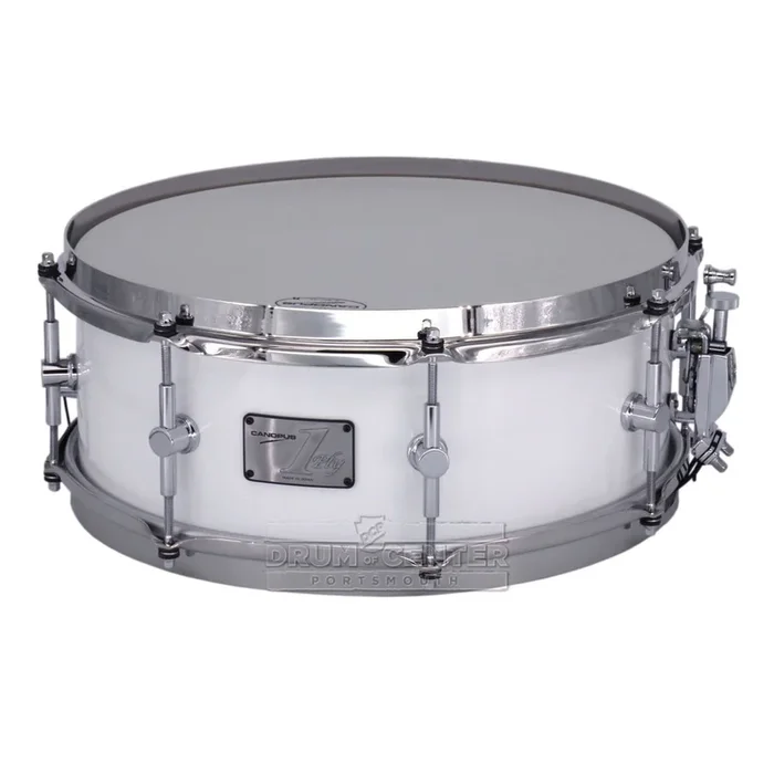 Canopus Limited Edition 1ply Soft Maple Snare Drum 14×5.5 Solid White Lacquer
