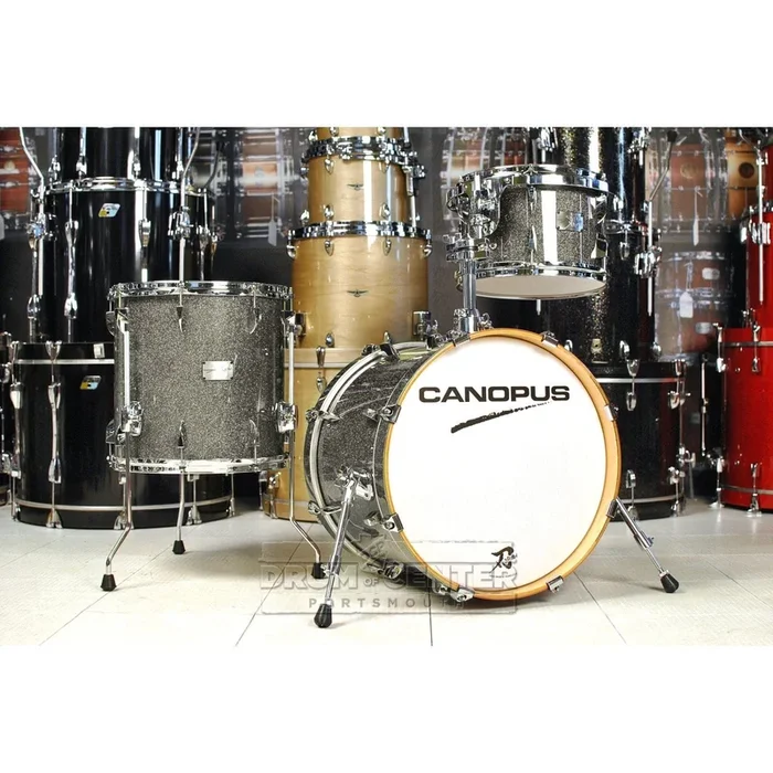 Canopus Yaiba 3pc Bop Kit Grey Sparkle Lacquer