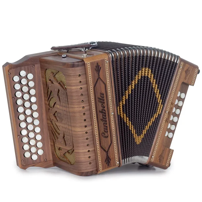 Cantabella Rustica II Accordion No Switch EAD Wood with Gold Grill