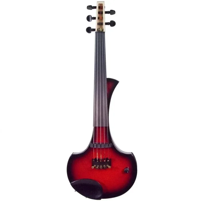 Cantini Earphonic Violon électrique 5 cordes avec MIDI Rouge/noir Sunburst