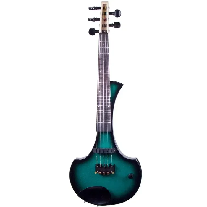 Cantini Earphonic Violon électrique fretté à 5 cordes avec MIDI Vert/noir Sunburst