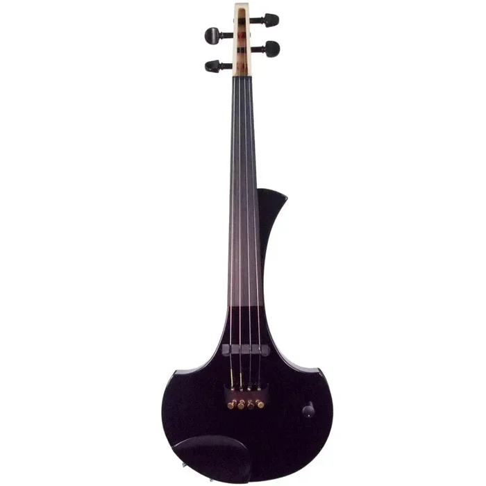 Cantini Violín eléctrico audífono con MIDI, negro brillante