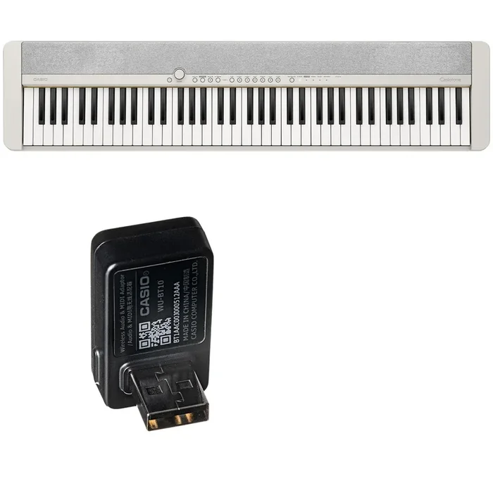 Casio Casiotone CT-S1-76 Portable Keyboard – White WIRELESS PAK