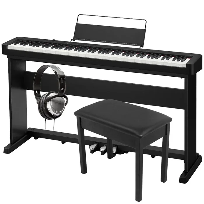 Casio CDP-S160 Compact Digital Piano – Black COMPLETE HOME BUNDLE