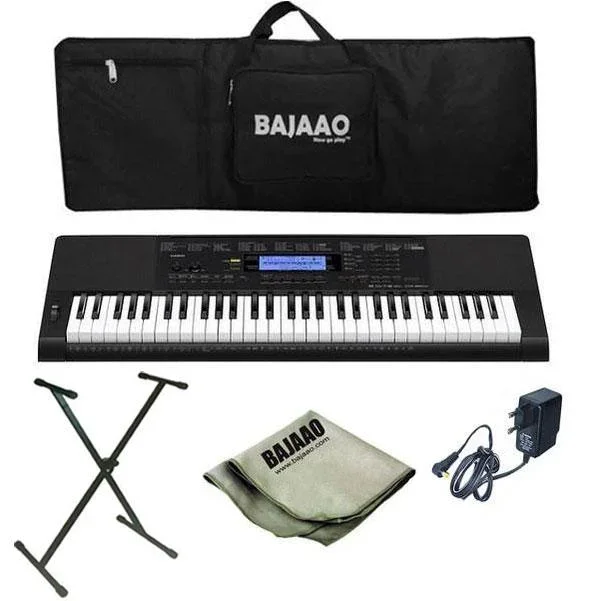 Casio CTK-860IN Arranger Keyboard with Stand, Gigbag, Polishing Cloth and Power Adapter