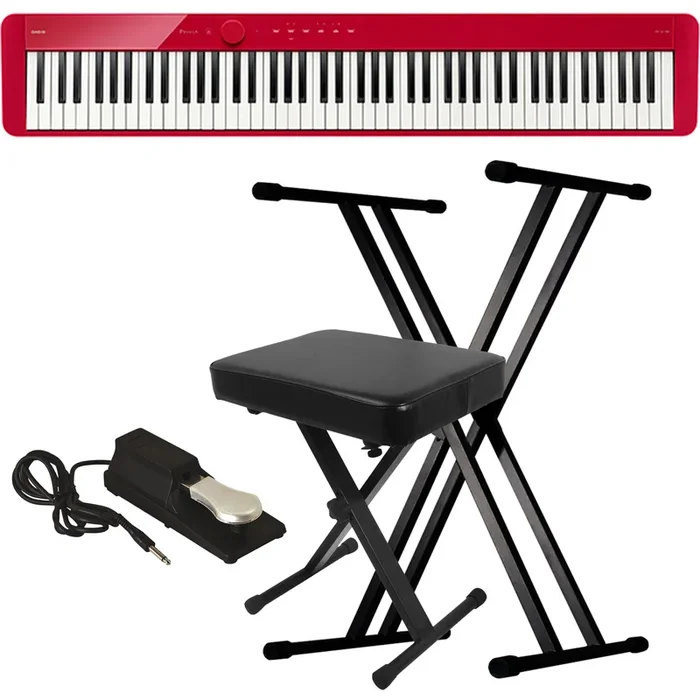 Casio Privia PX-S1100 Digital Piano – Red KEY ESSENTIALS BUNDLE