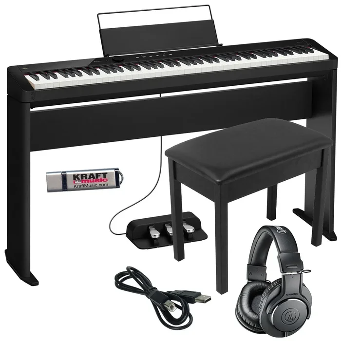 Casio PX-S5000 Digital Piano – Black COMPLETE HOME BUNDLE