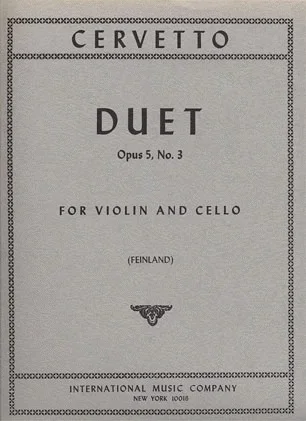 Cervetto, James: Duet Op.5#3 (Violin & Cello)