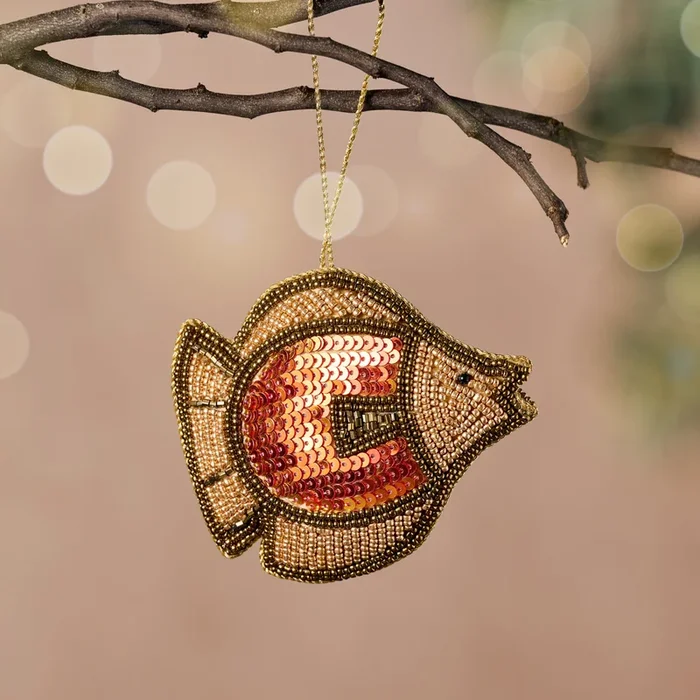Chamak Beaded Fish Ornament