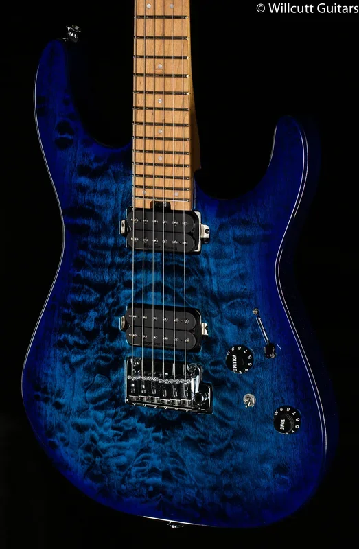 Charvel Pro-Mod DK24 HH 2PT CM QM Caramelized Maple Fingerboard Chlorine Burst (115)