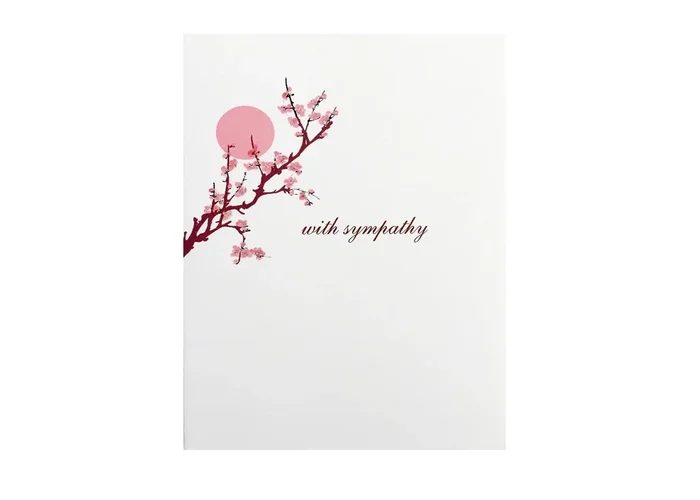 Cherry Blossom Sympathy Card