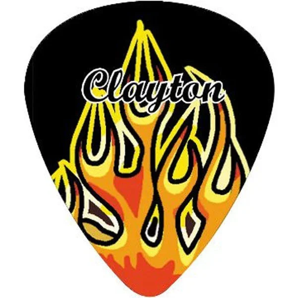 Clayton Flame Guitar Picks Standard – 1 Dozen – .50MM