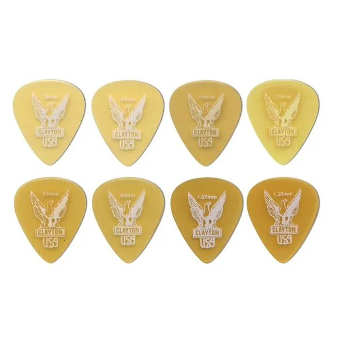 Clayton Ultem Gold Tortoise Guitar Picks Standard .80MM (12)