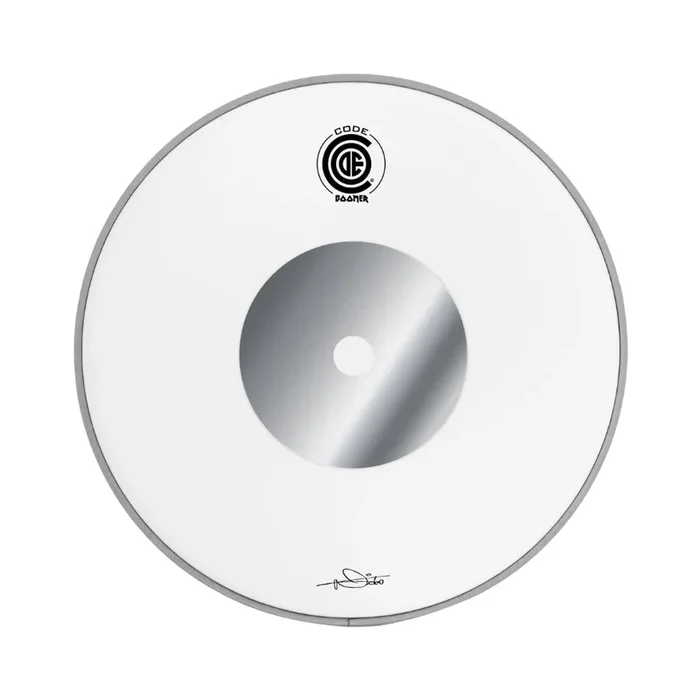 Code Boomer Tom Clear with Chrome Donut Dot Drumhead – 13 inches
