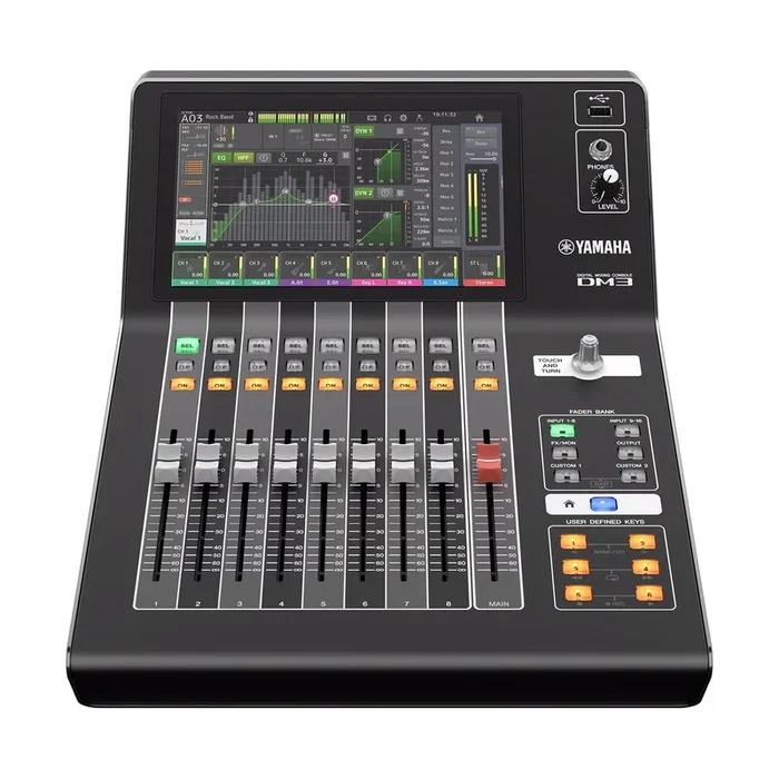 Consola de mezclas digital Yamaha DM3-D de 22 canales con Dante