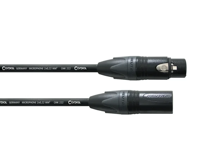 Cordial Select NEUTRIK XLR Female Black to XLR Male Black (20m)
