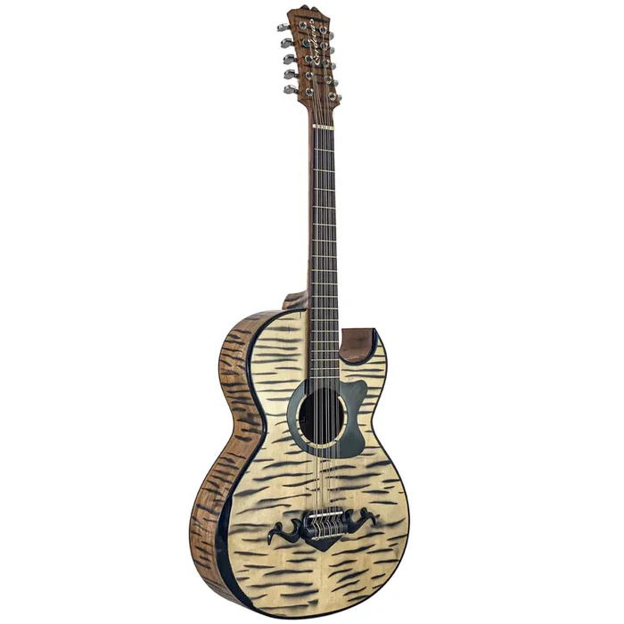 Cordova’s Bajo Quinto Acoustic Electric Natural Stripes