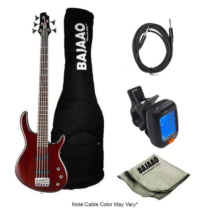 Cort Action-V 5-String Bass Guitar Bundle