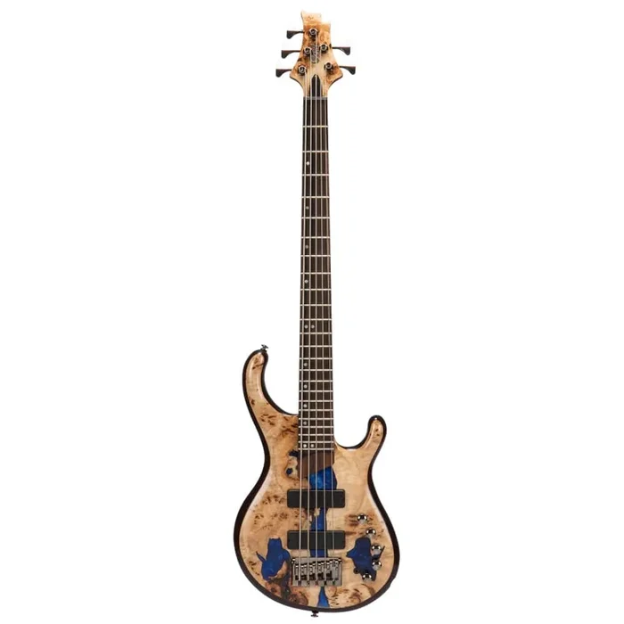 Cort Persona 5 Blue Resin Burl 5-String Bass Guitar