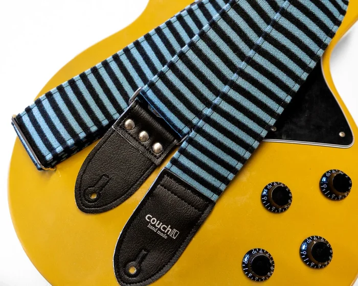 Couch Straps Blue Vintage Mustang Cloth Psychedelic Guitar Strap