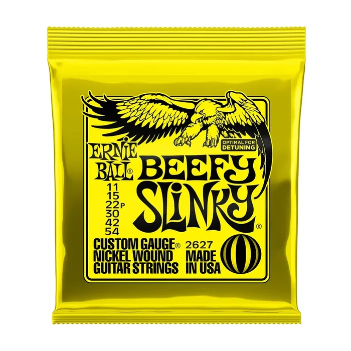 Cuerdas de guitarra eléctrica Ernie Ball 2627 Beefy Slinky de níquel enrolladas .011-.054
