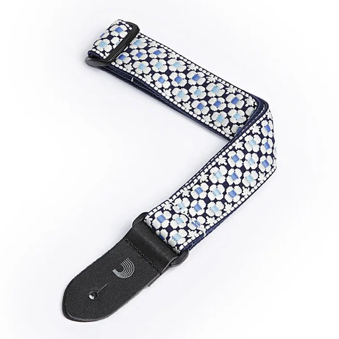 D’Addario 1.5″ Nylon Ukulele Strap – Blue Flowers