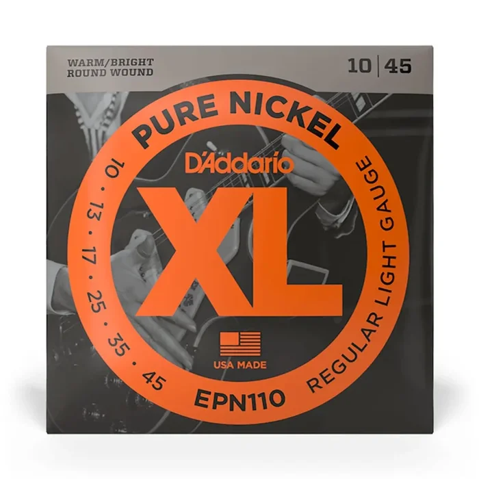 D’Addario – EPN110 – Pure Nickel Regular Light 10-45 – Electric Guitar Strings