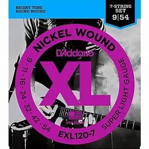 D’Addario – Nickel Wound – Super Light Gauge – 9/54 – 7-String
