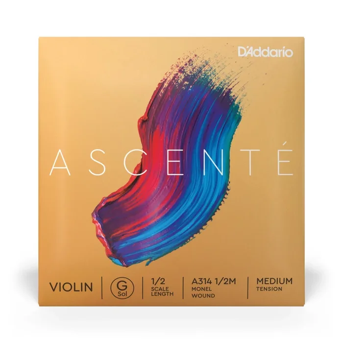 D’Addario Ascenté Violin G String, 1/2 Scale, Medium Tension