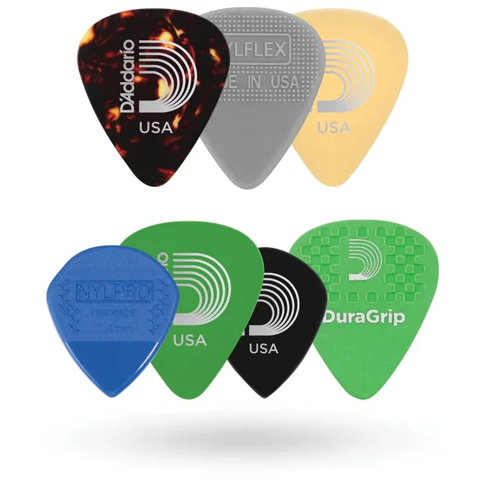 D’Addario Assorted Guitar Picks, 7-pack, Medium