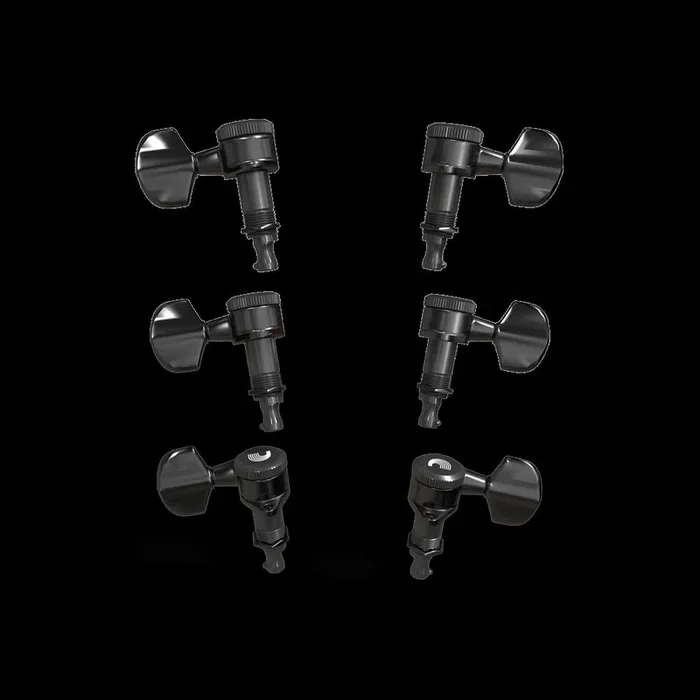 D’Addario Auto-Trim Tuning Machines 3×3 | Black