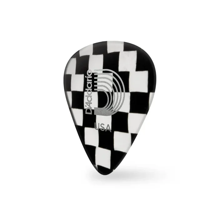 D’Addario Classic Celluloid Heavy Gauge Checkerboard Guitar Picks 1.0mm